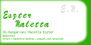 eszter maletta business card